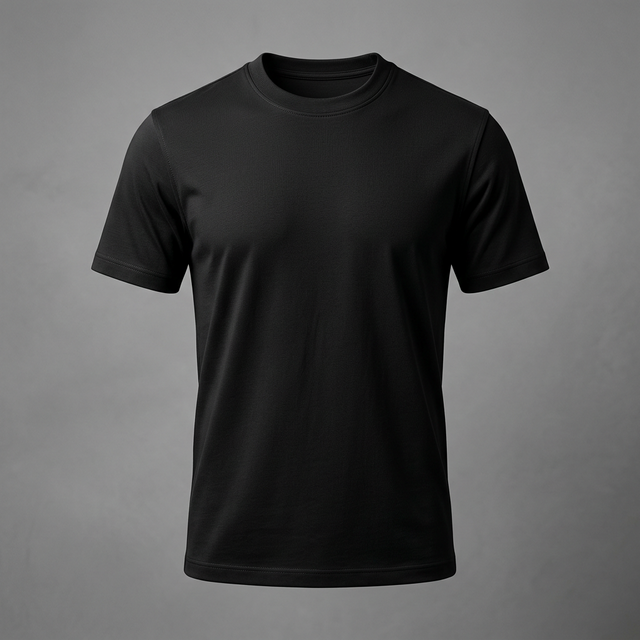 Heavy Cotton Black Tee - Oversized